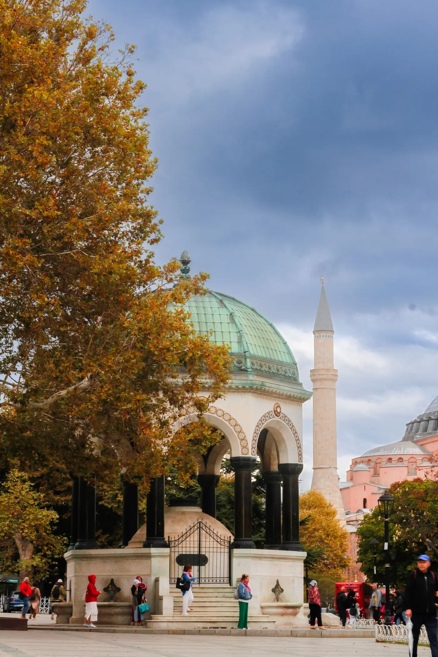 German Fountain at the Hippodrome with Hagia Sophia in the background